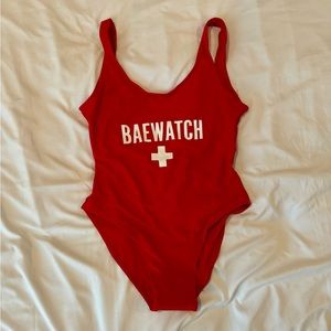NWOT Baewatch Red One-Piece swimsuit